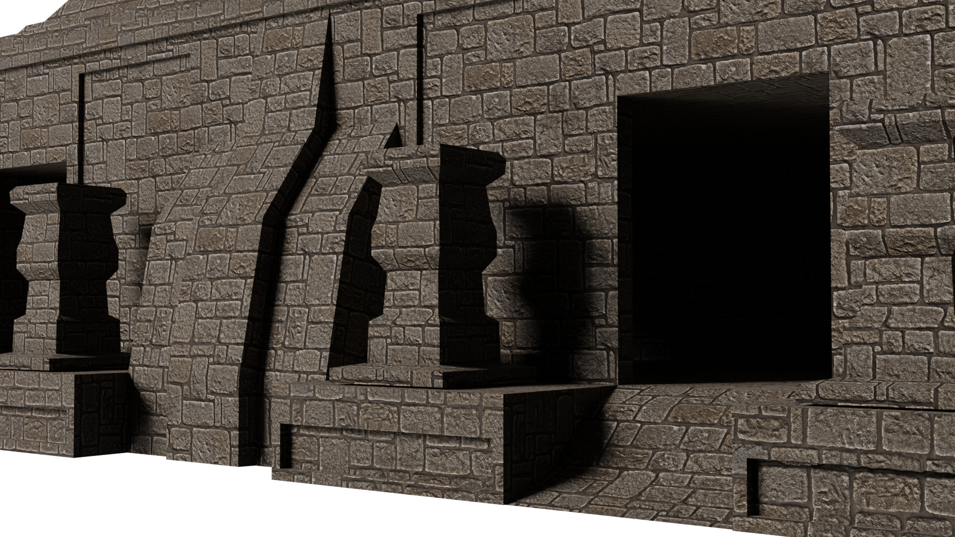 Mayan Temple Low-poly 3D model_6