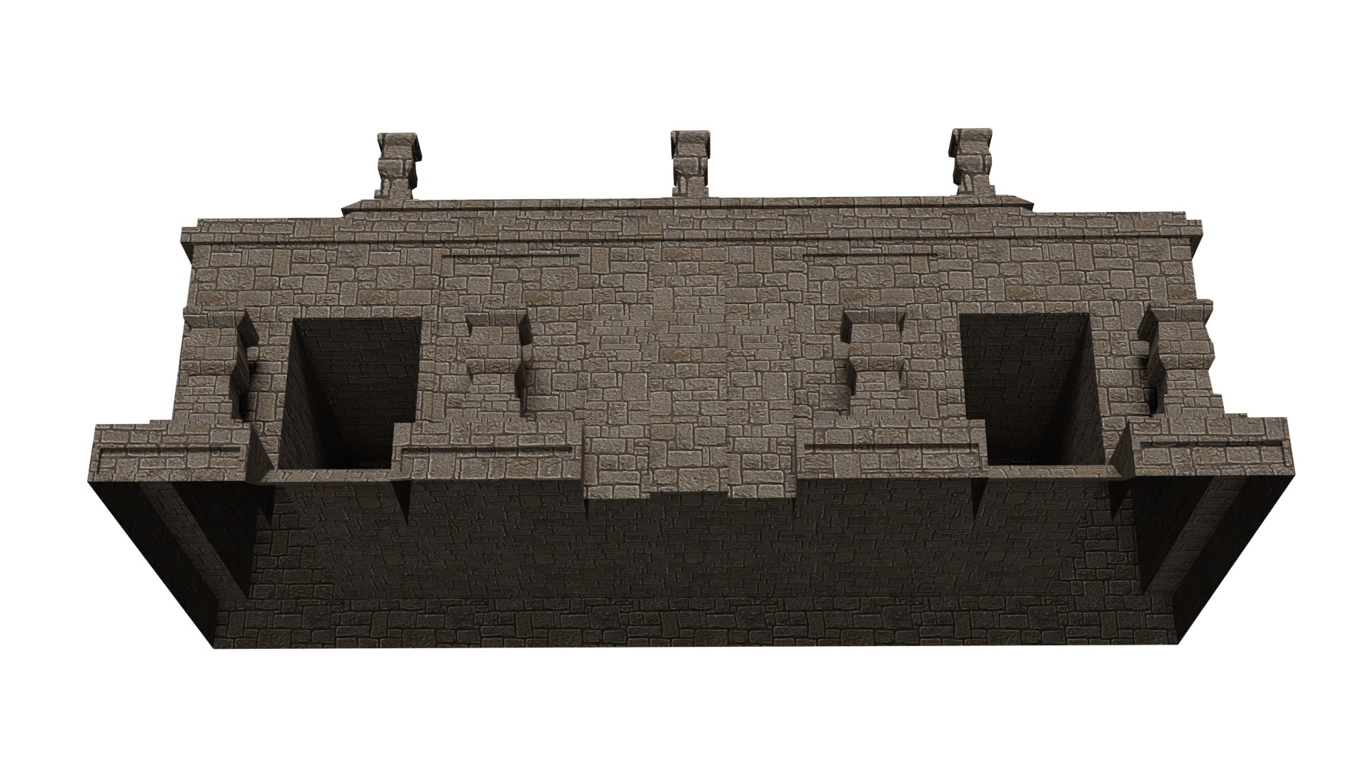 Mayan Temple Low-poly 3D model_2