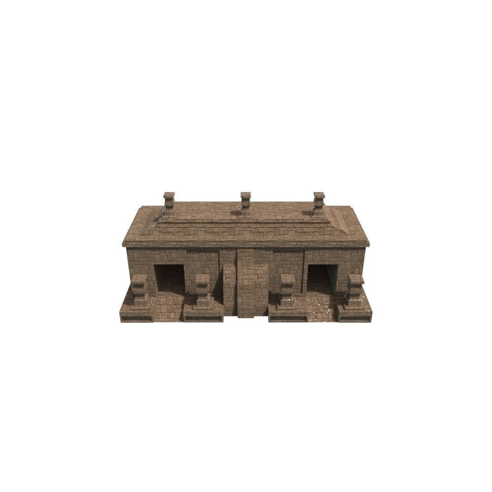 Mayan Temple Low-poly 3D model_9