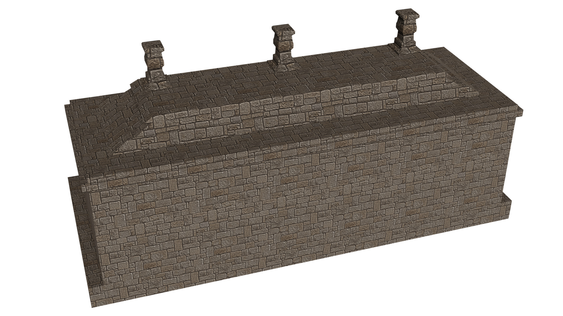 Mayan Temple Low-poly 3D model_4