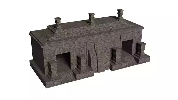 Mayan Temple Low-poly 3D model