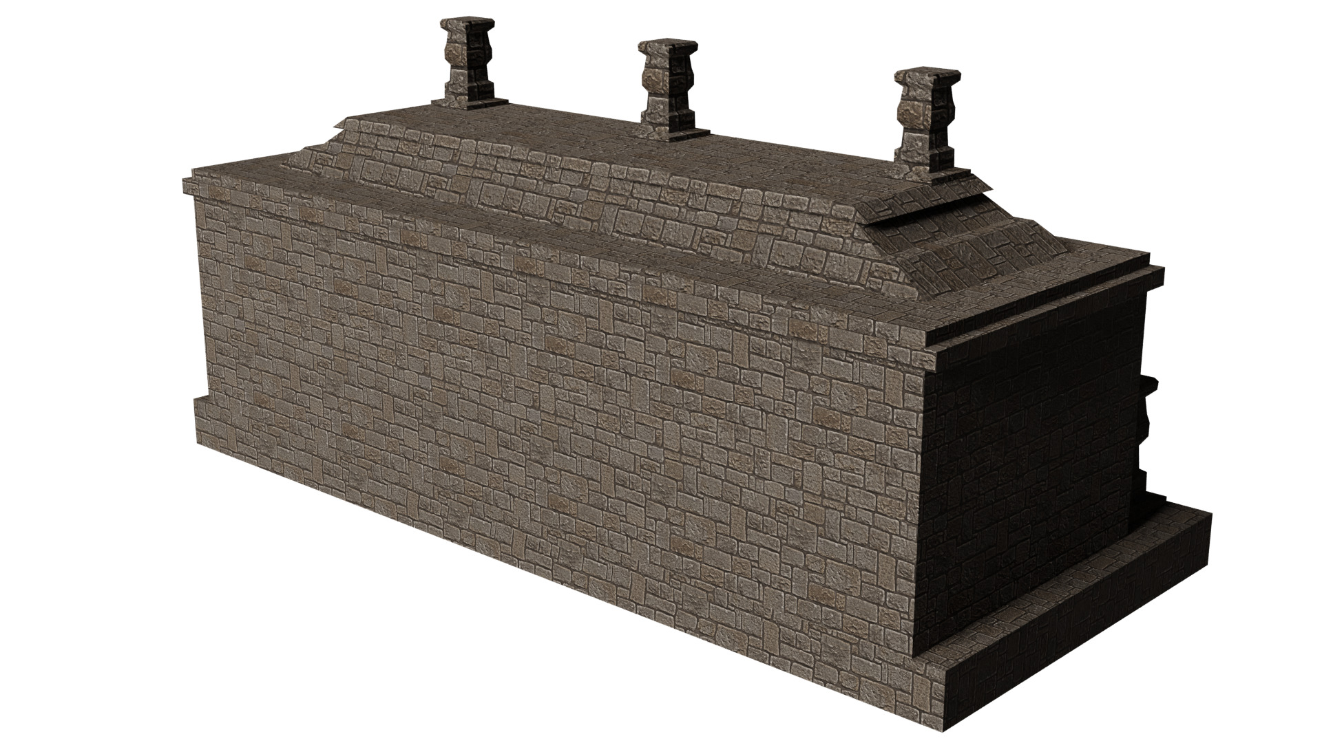 Mayan Temple Low-poly 3D model_5