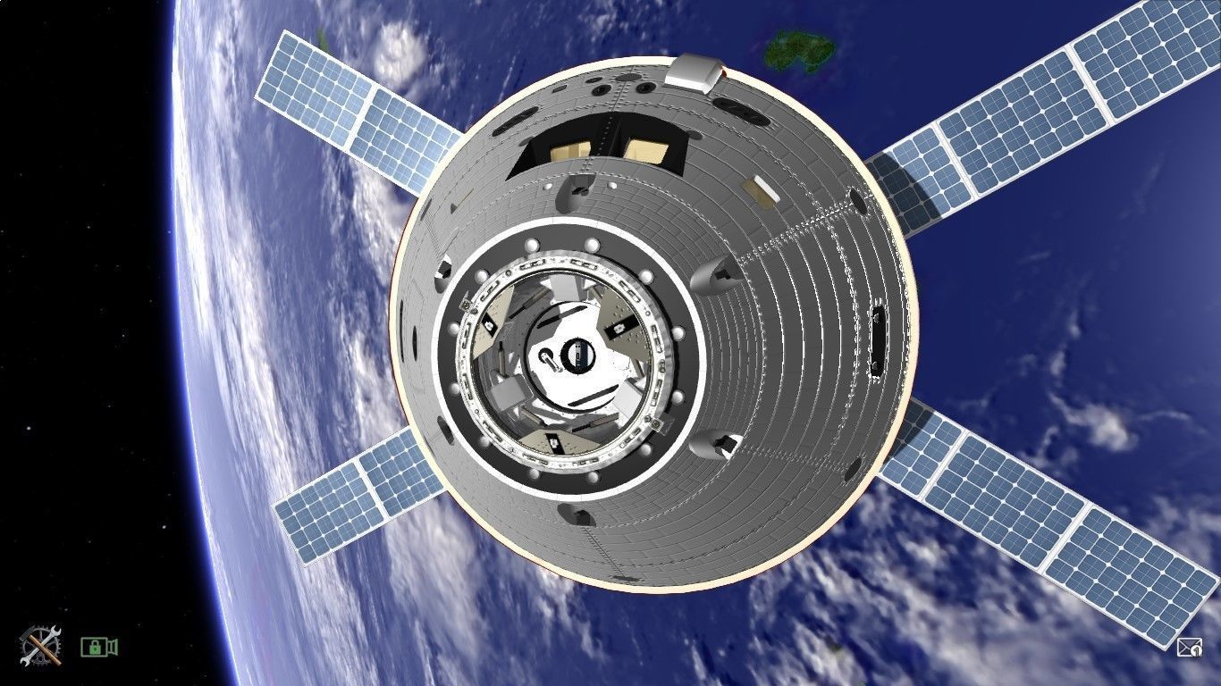 NASA Orion SLS Space Launch System with capsule and cockpit Low-poly 3D model_11