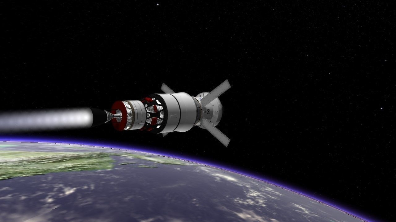 NASA Orion SLS Space Launch System with capsule and cockpit Low-poly 3D model_7