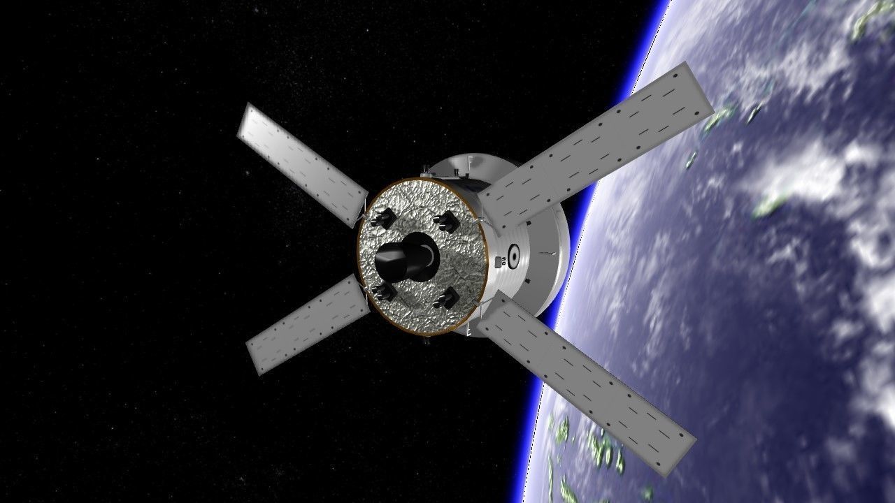 NASA Orion SLS Space Launch System with capsule and cockpit Low-poly 3D model_12