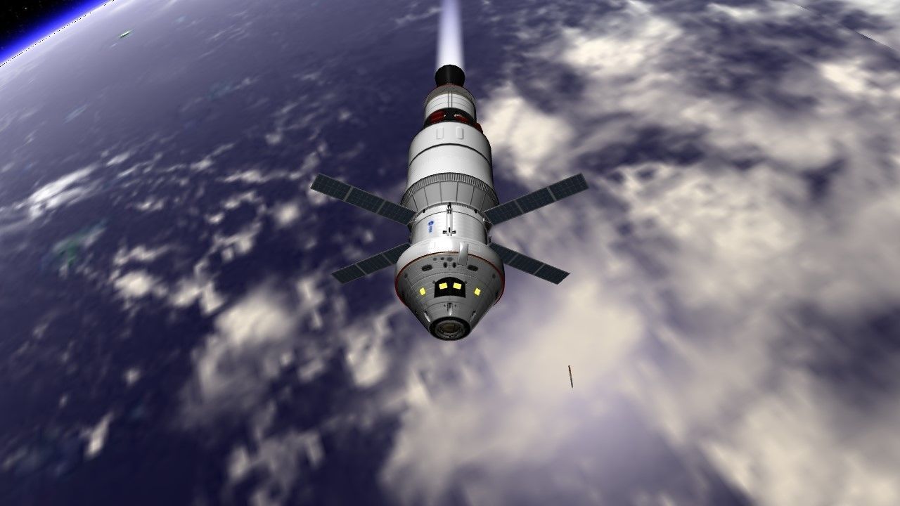 NASA Orion SLS Space Launch System with capsule and cockpit Low-poly 3D model_6