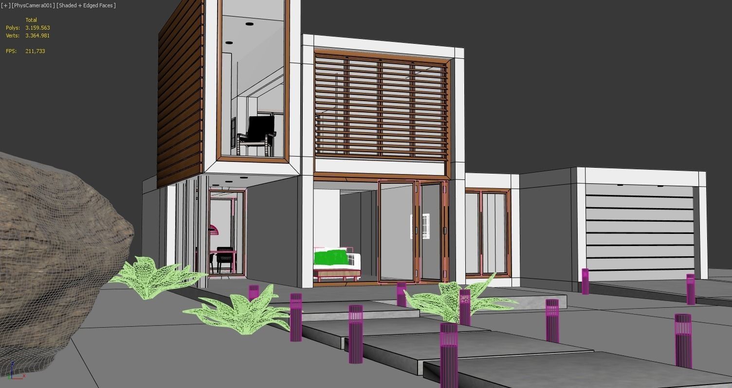 Exterior House Free 3D model_3