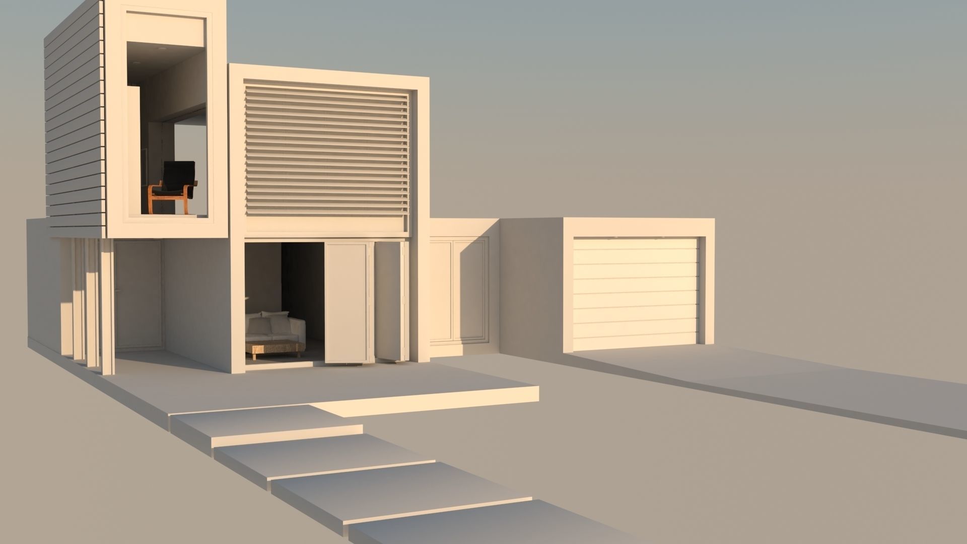 Exterior House Free 3D model_2