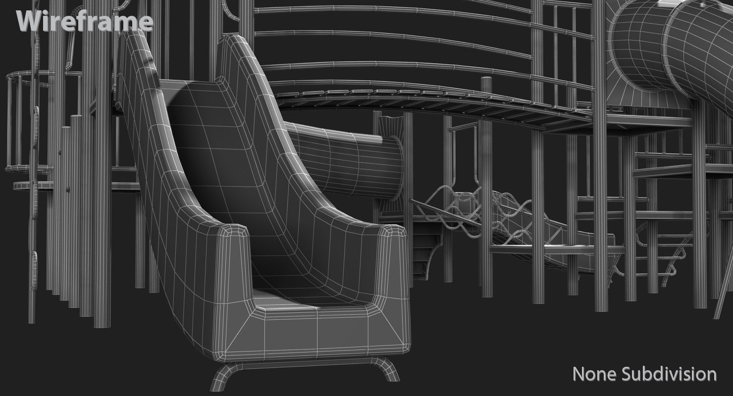 Playground Slide Low-poly 3D model_27