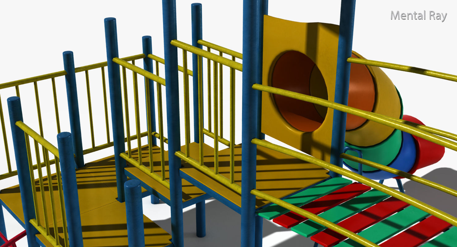 Playground Slide Low-poly 3D model_43