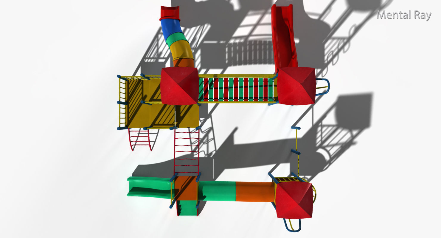 Playground Slide Low-poly 3D model_54