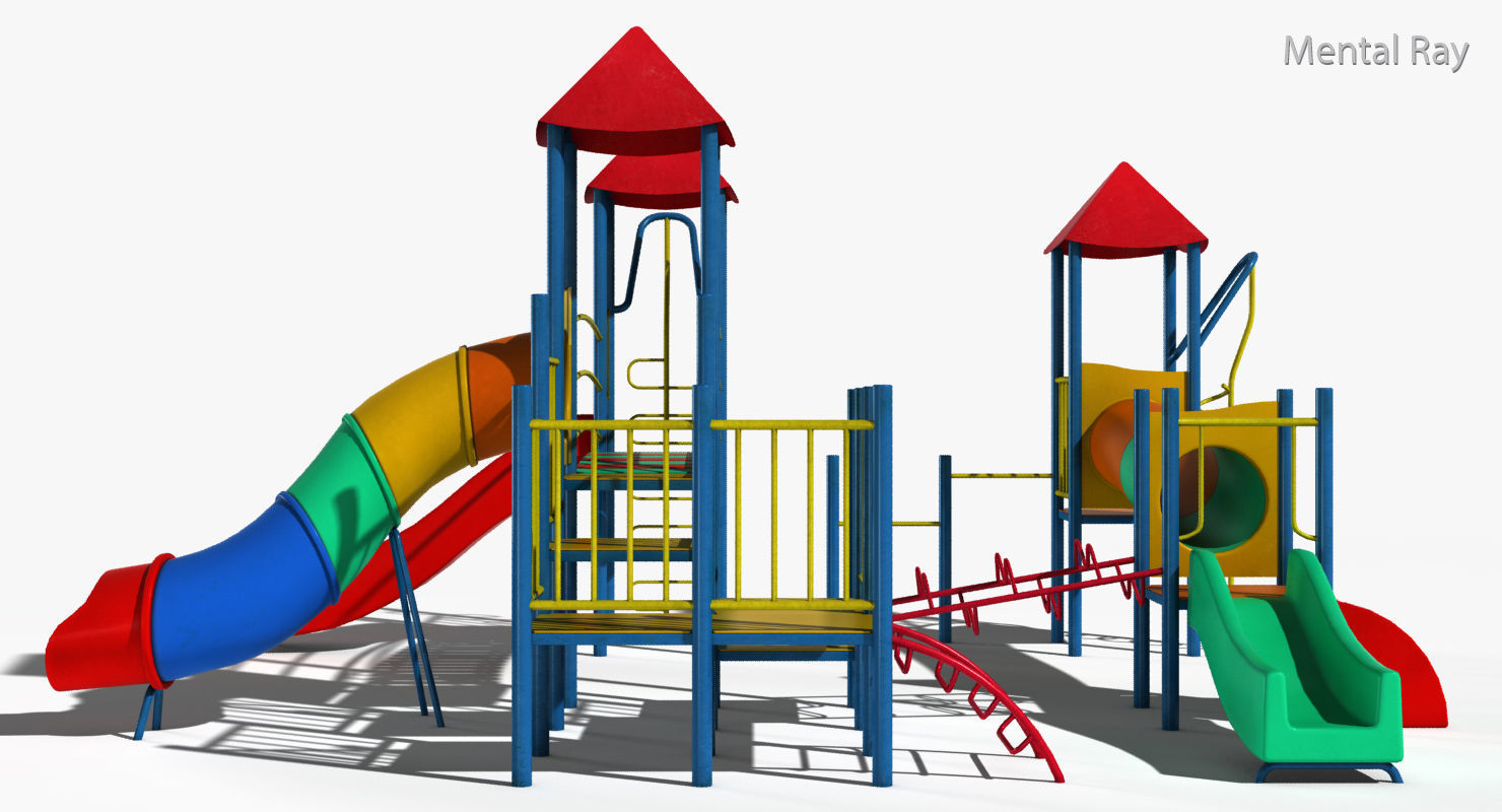 Playground Slide Low-poly 3D model_53