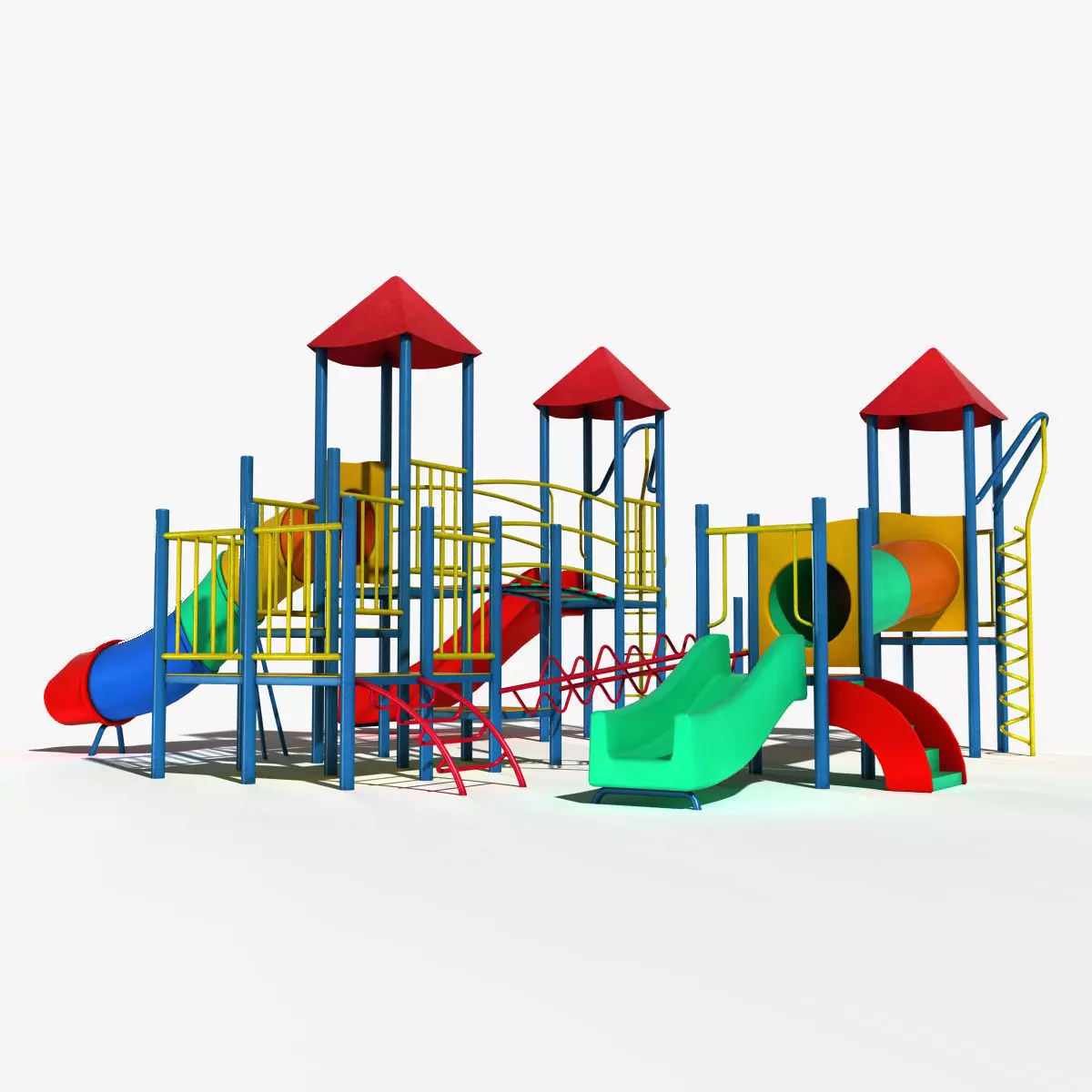 Playground Slide Low-poly 3D model_0