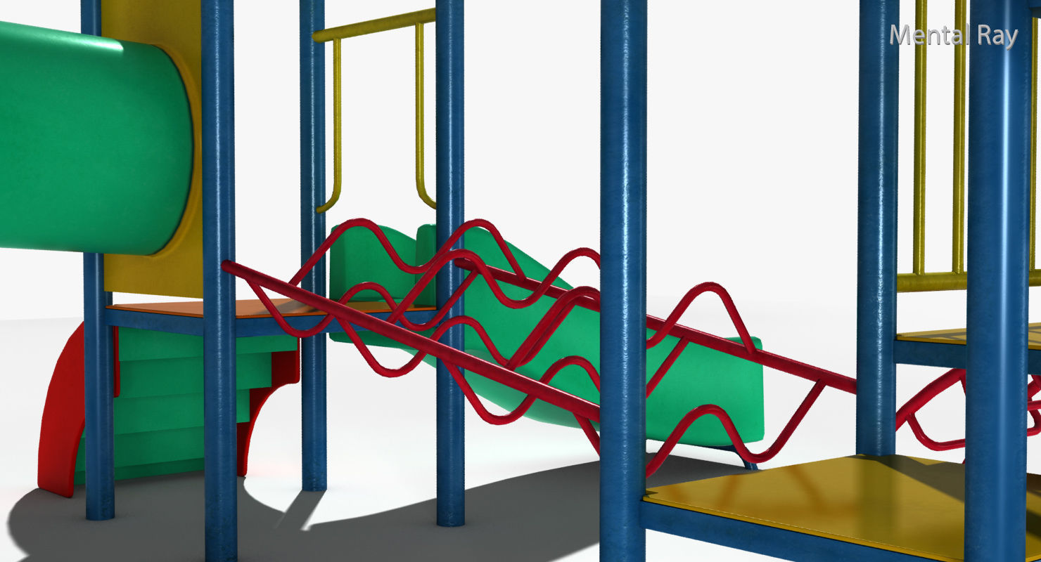 Playground Slide Low-poly 3D model_46