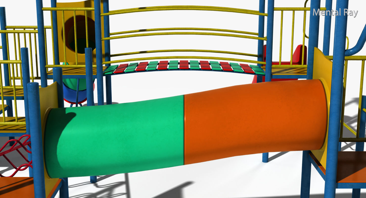 Playground Slide Low-poly 3D model_49