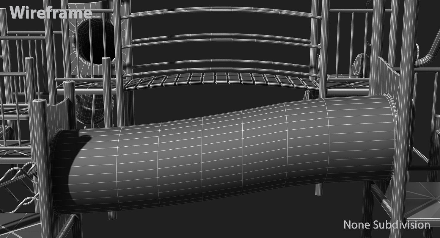 Playground Slide Low-poly 3D model_30