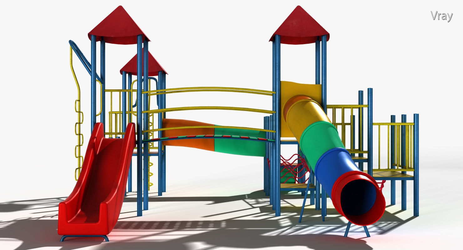 Playground Slide Low-poly 3D model_18