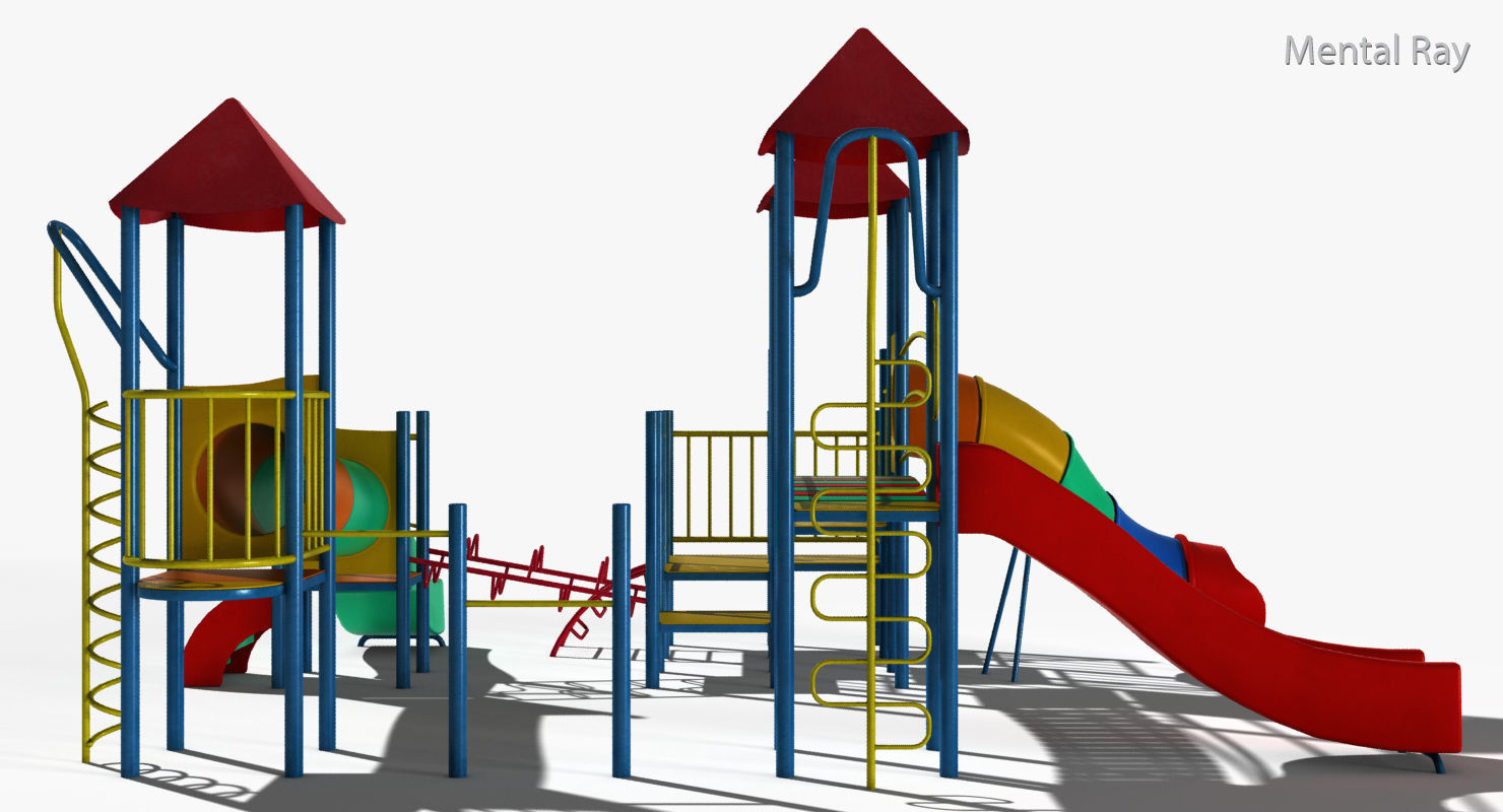 Playground Slide Low-poly 3D model_52