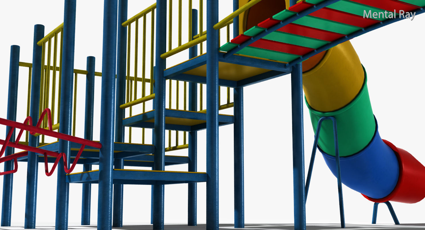 Playground Slide Low-poly 3D model_45