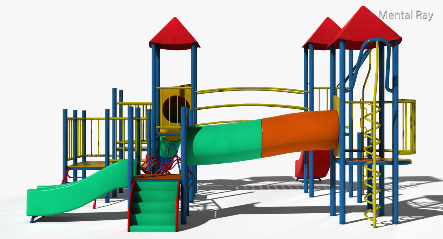 Playground Slide Low-poly 3D model_50
