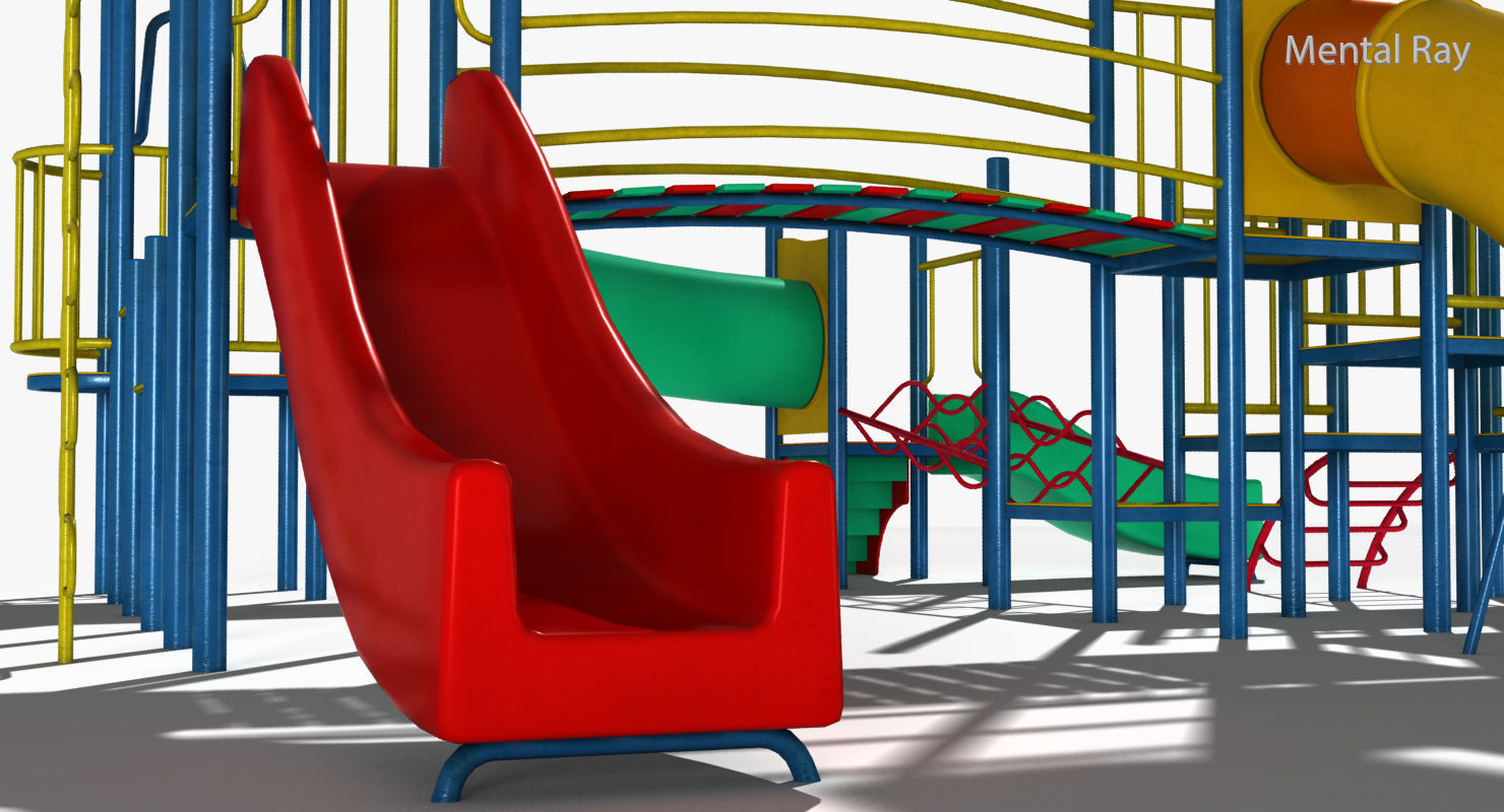 Playground Slide Low-poly 3D model_44