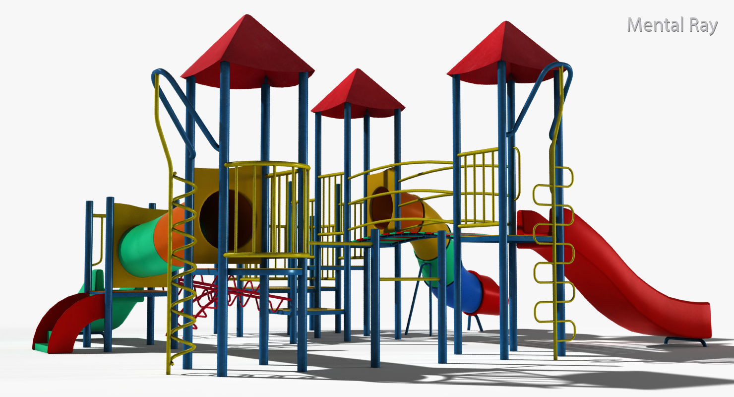 Playground Slide Low-poly 3D model_41