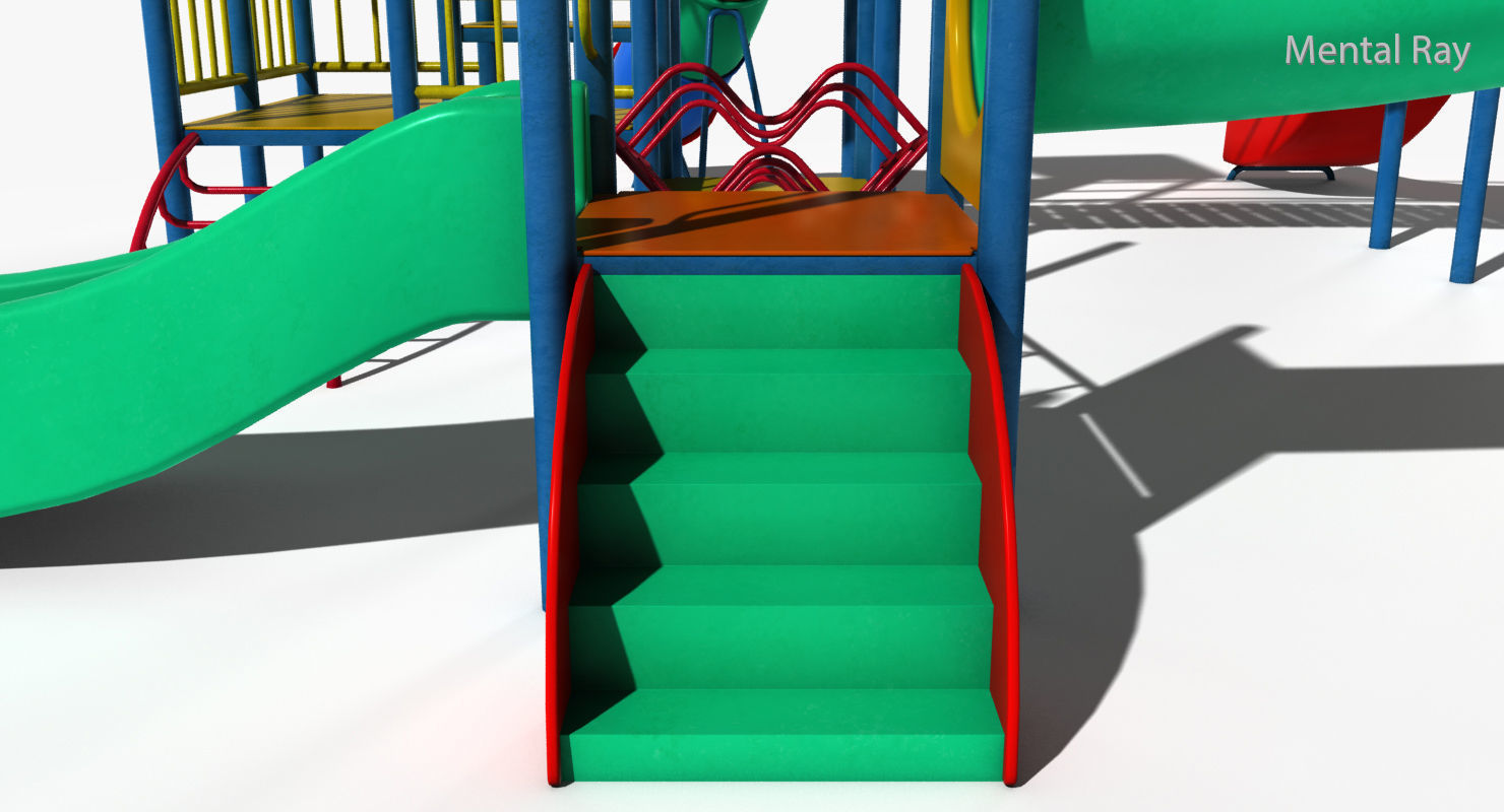 Playground Slide Low-poly 3D model_47