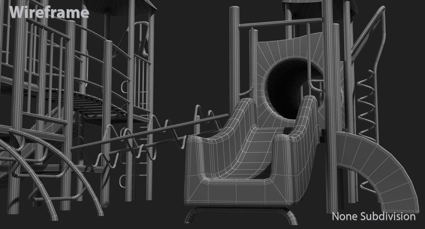 Playground Slide Low-poly 3D model_26