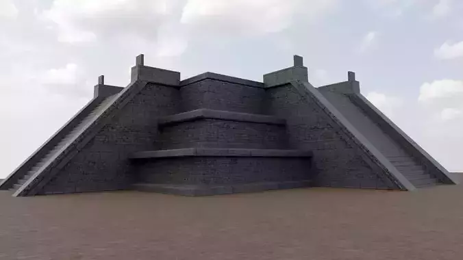 Mayan Temple Low-poly 3D model