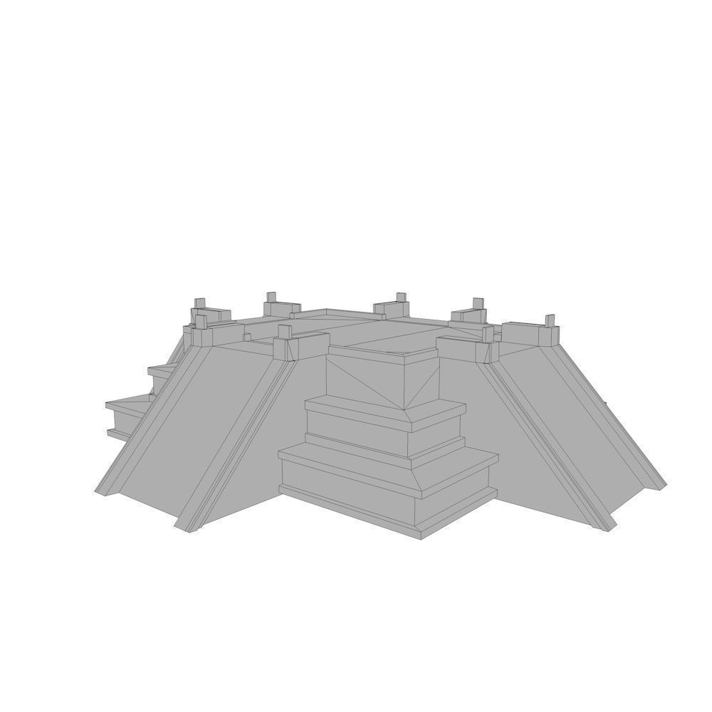 Mayan Temple Low-poly 3D model_5