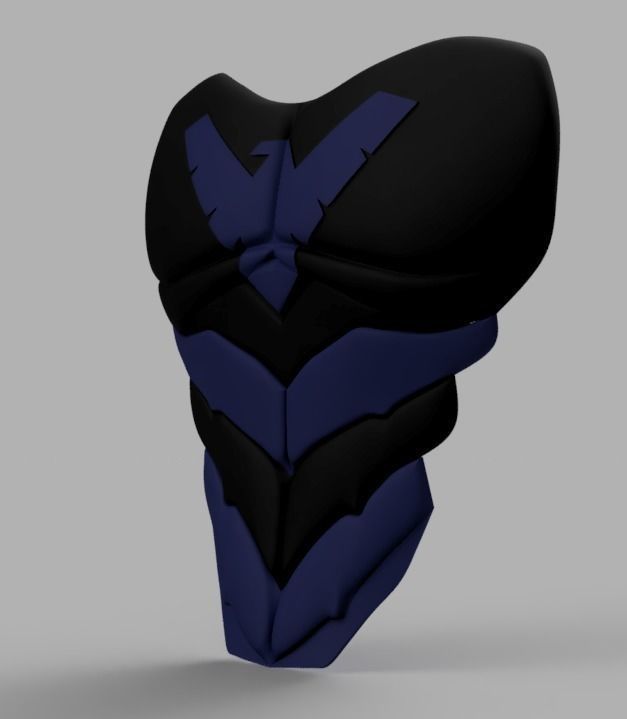 Nightwing Chest Armor with Free Mask 3D print model_1