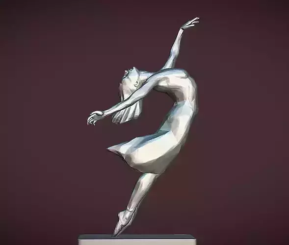 Dance silver sculpture of dancer