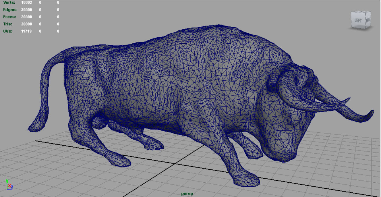 Spanish Bull Low-poly 3D model_4