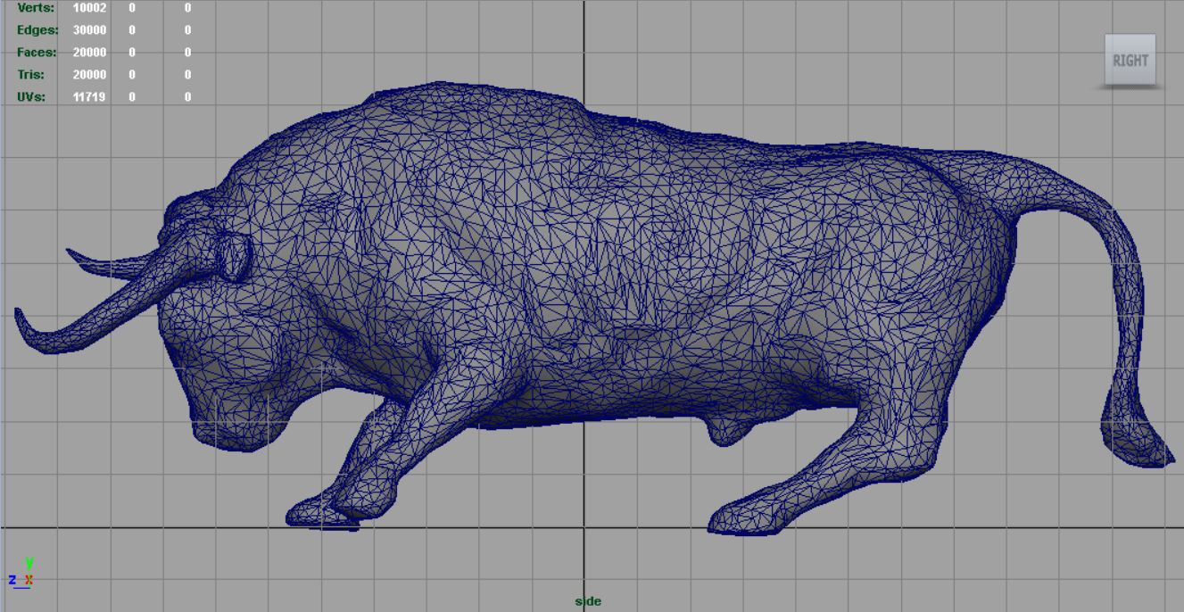 Spanish Bull Low-poly 3D model_9