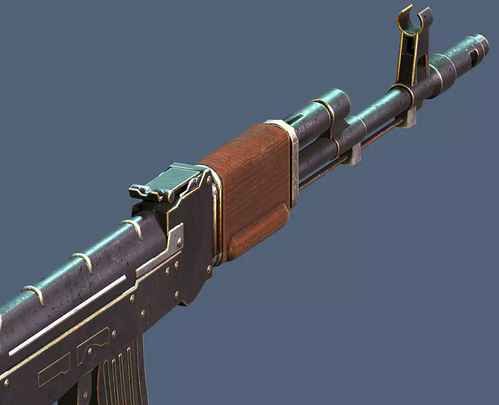 AK Gun Low-poly 3D model_5