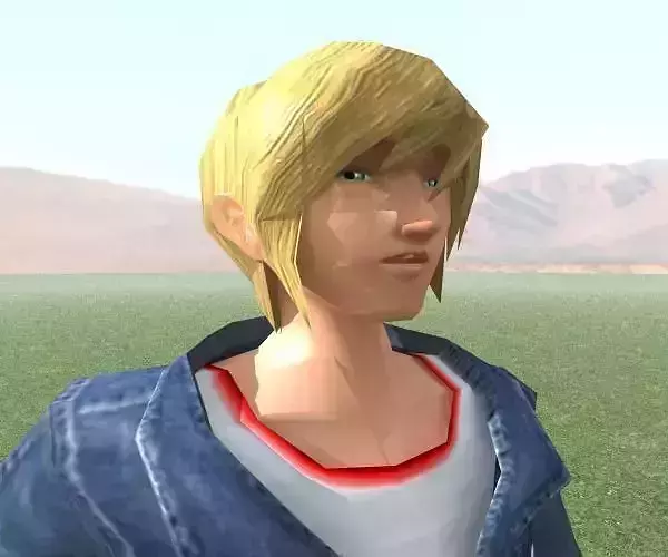 Anime boy Low-poly 3D model