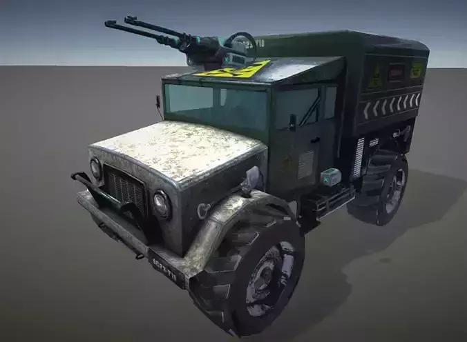 Armored Truck Low-poly 3D model