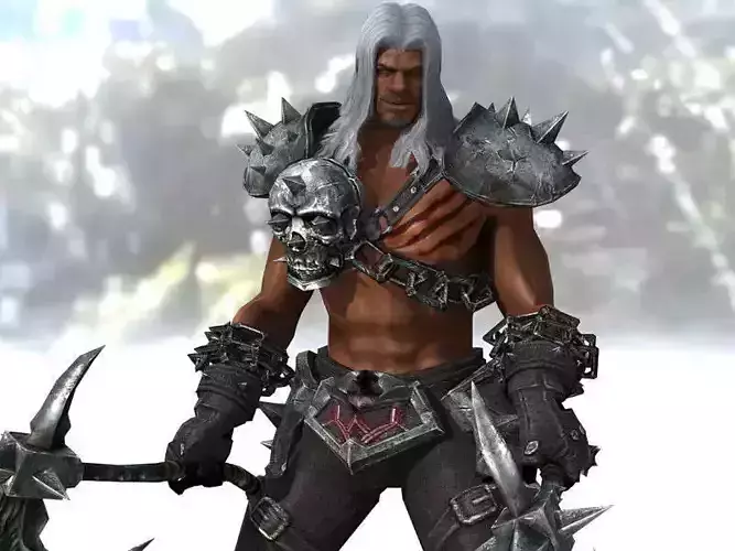 Barbarian 2 character in armor