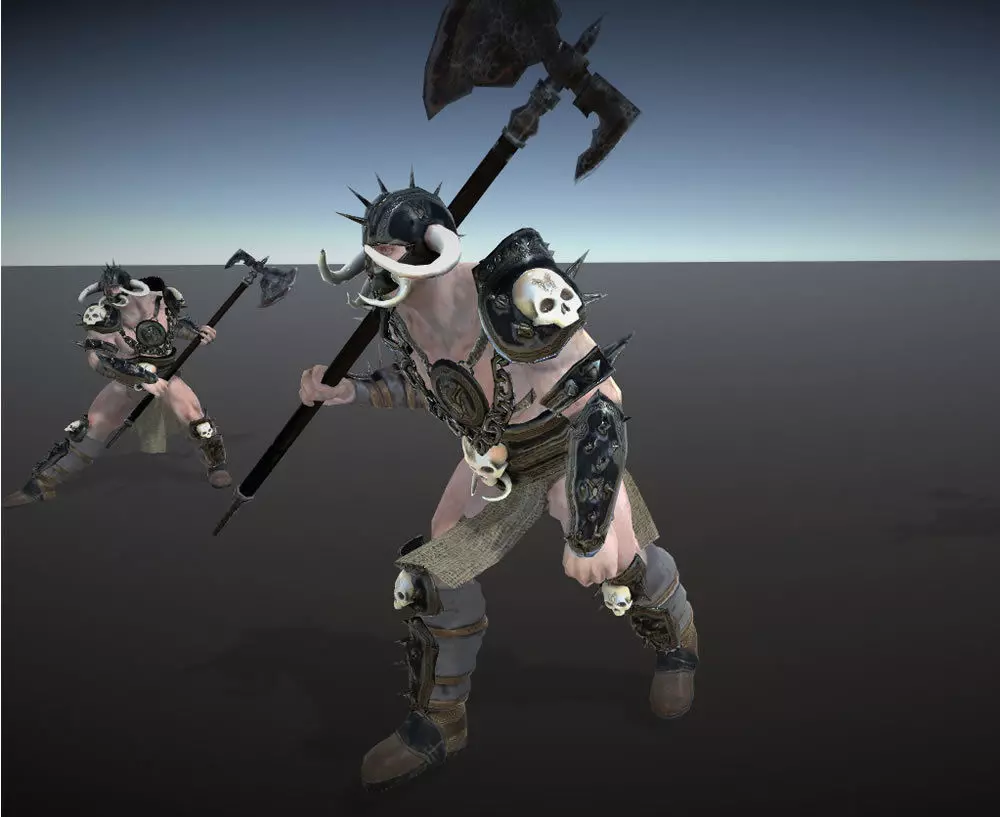 Barbarian Predator Low-poly 3D model_2