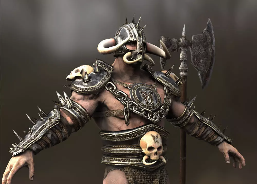 Barbarian Predator Low-poly 3D model_8