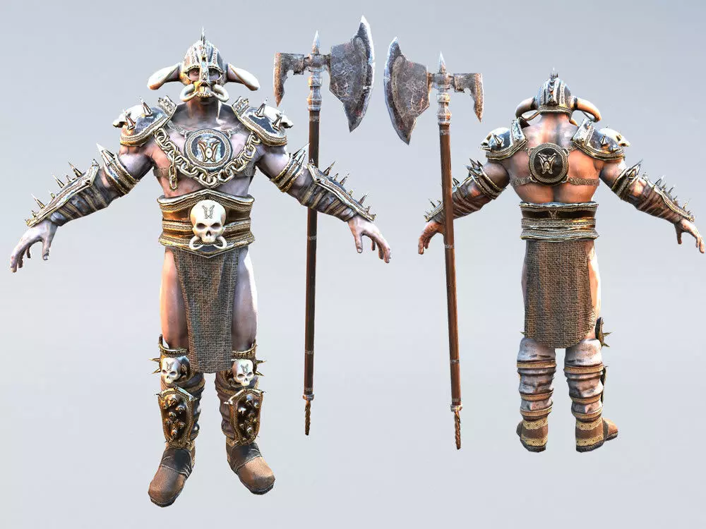Barbarian Predator Low-poly 3D model_5