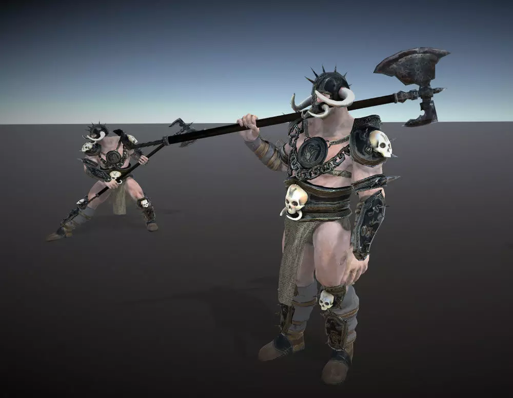 Barbarian Predator Low-poly 3D model_9