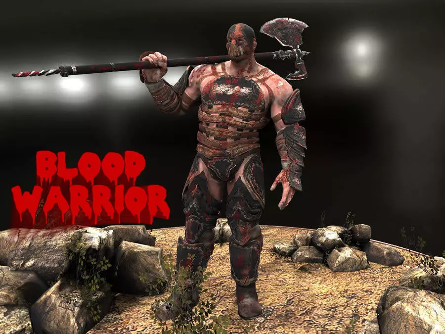 Blood Warrior Low-poly 3D model