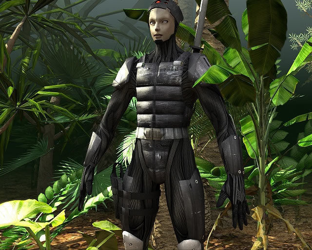 Cyber Infiltrator Low-poly 3D model_6