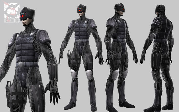 Cyber Infiltrator Low-poly 3D model_7