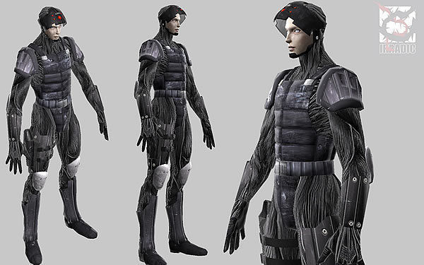 Cyber Infiltrator Low-poly 3D model_2