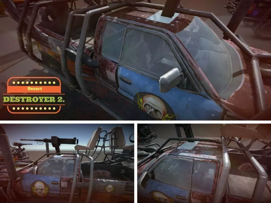 Desert Destroyer Low-poly 3D model_3