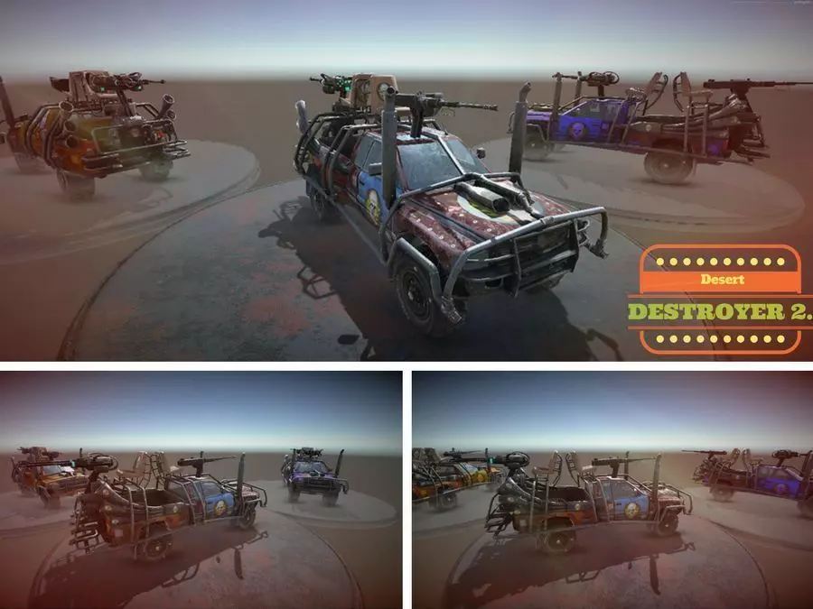 Desert Destroyer Low-poly 3D model_4