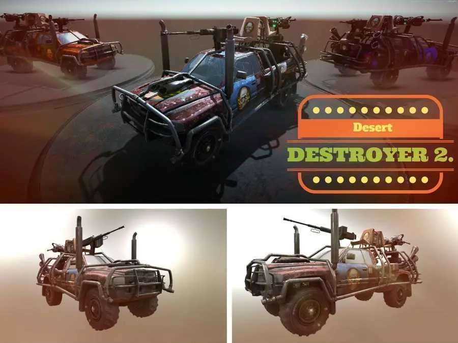 Desert Destroyer Low-poly 3D model_6