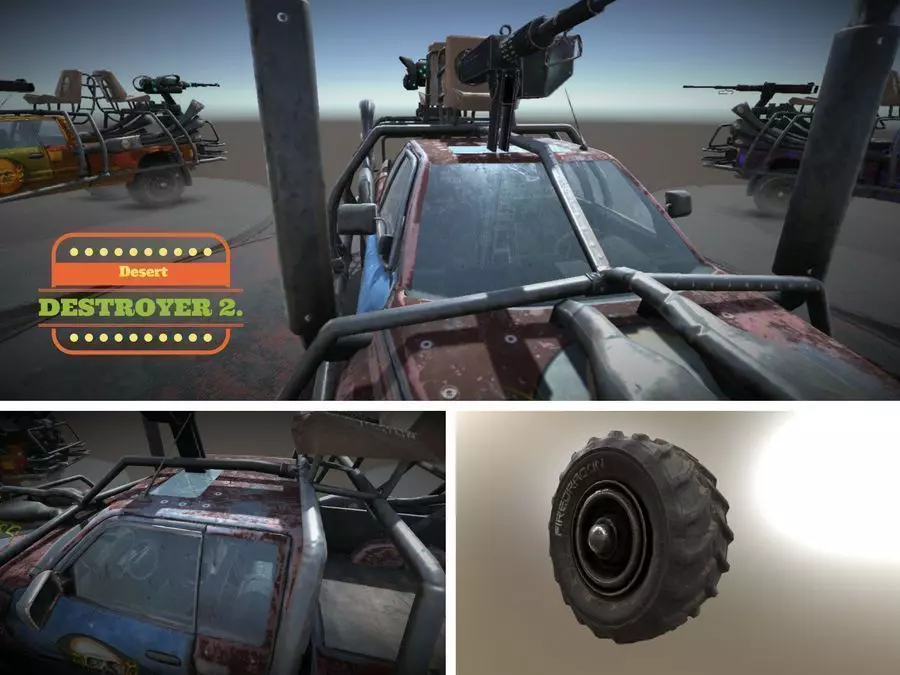 Desert Destroyer Low-poly 3D model_7